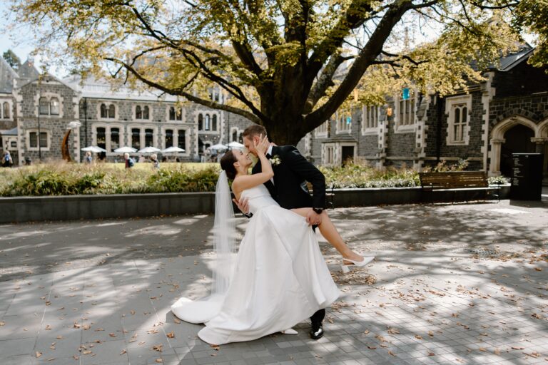 Bride and Groom at the Arts Centre