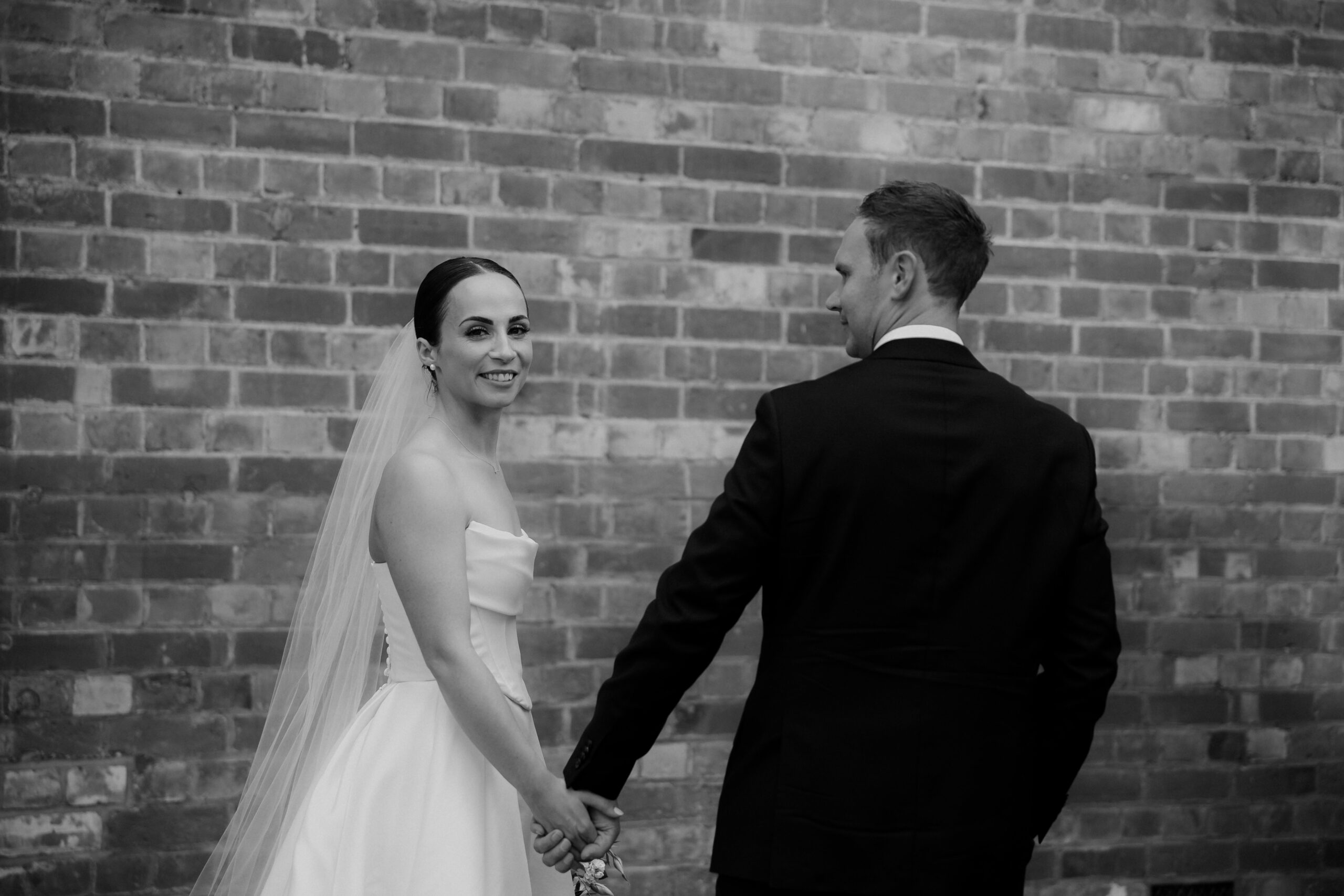 Couple at The Arts Centre Christchurch for wedding photos