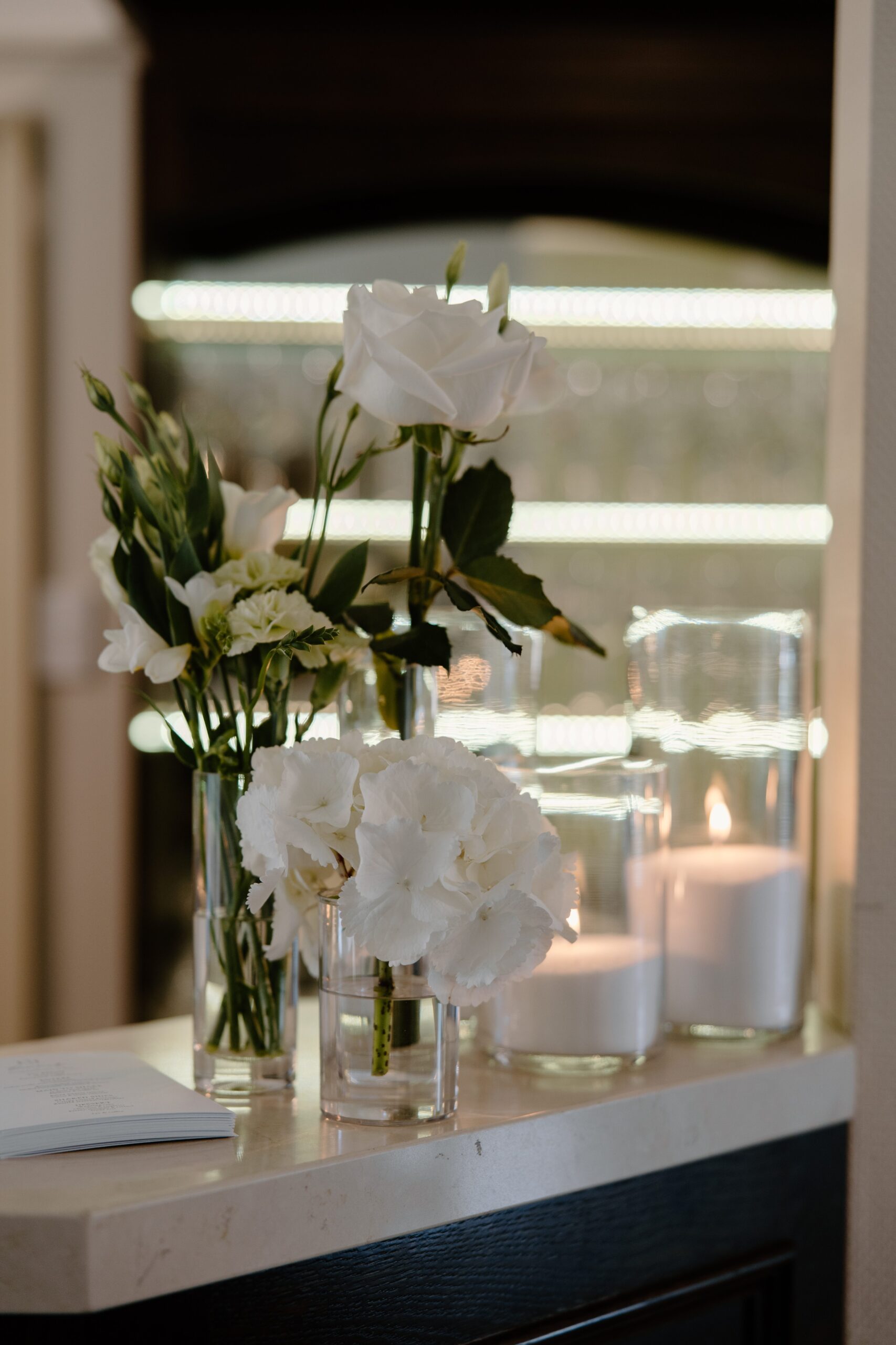 Flower display at Mona Vale Wedding Reception